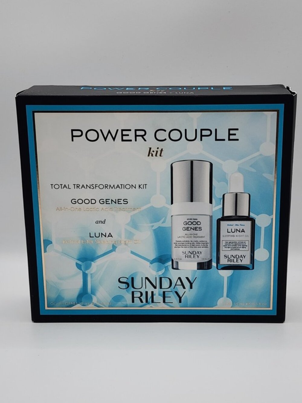 Sunday Riley Power Couple Total Transformation Skincare Kit Good Genes Luna Oil
